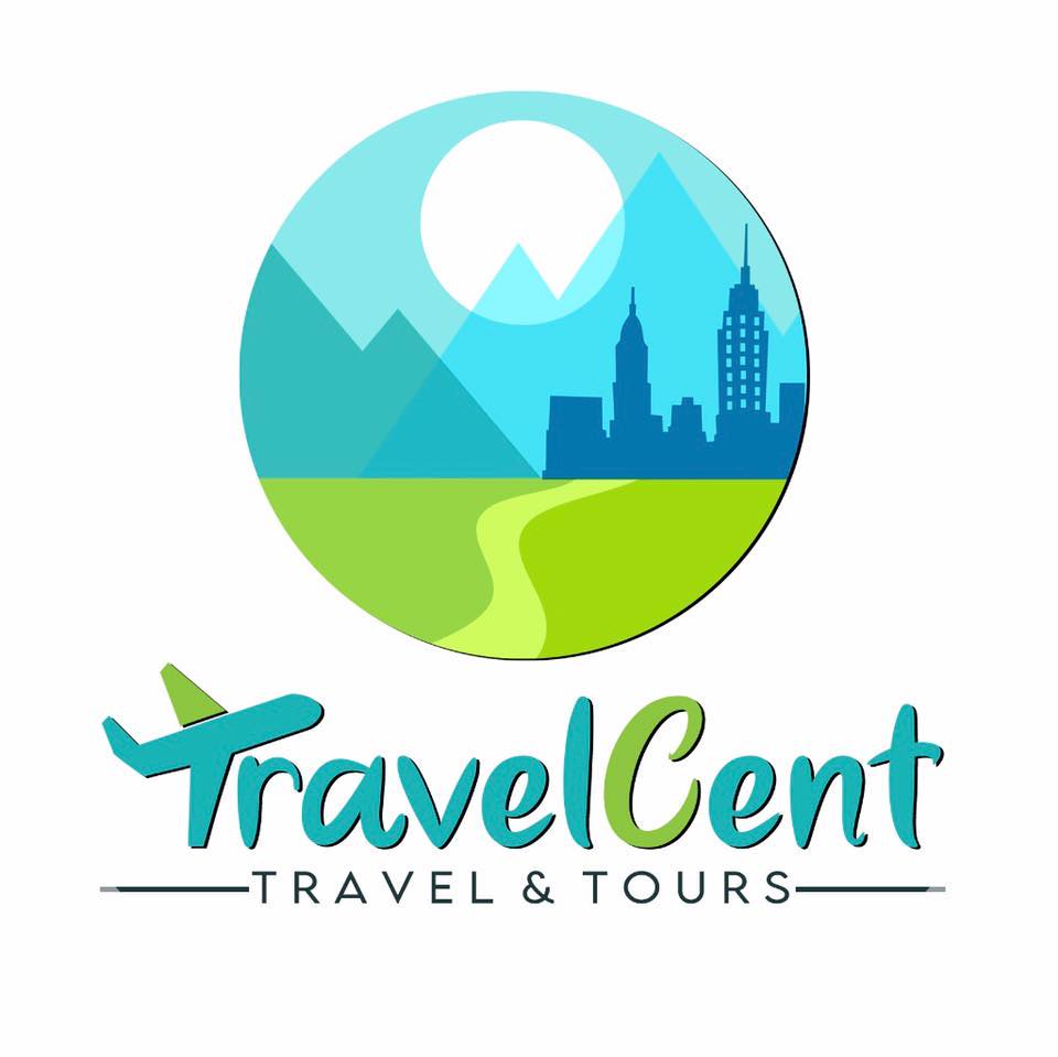 TRAVELCENT TRAVEL AND TOURS LOGO